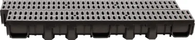 Produktbild von ScarMaxx 2m Entwässerungsrinne Bodenrinne A15 115 mm Stegrost Grau - 13x200x11,5cm