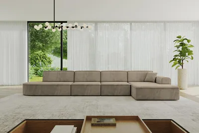 Produktbild von ALTDECOR Ecksofa in L-Form IREA-L3-v3 412x165x77 cm Braun Corner Sofa Eckcouch Couch Wohnlandschaft Cauchsofa