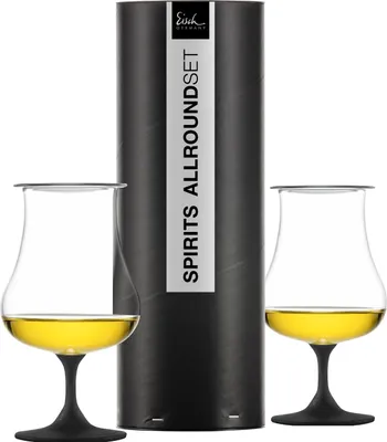 Zdjęcie produktu dla Eisch 2 Univ.Spirituosengläser 500/213schwarz+Aromade.GR GENTLEMAN 86551216/ 180446