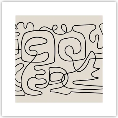 Produktbild von Poster - Poster ohne Rahmen - Linien Figuren Formen - 30x30 cm - Wand Bild - Wanddeko - Wandbilder - Kunstposter - Wandposter - Bilder - Kunstdruck - Wanddekoration - Wandbild - P2XAC30x30-5121