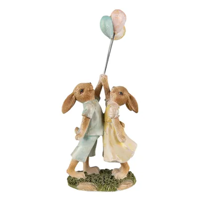 Zdjęcie produktu dla Clayre & Eef Figurka Królik 22 cm zielono-brązowy polyresin