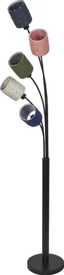 Obrázek produktu pro Stojací lampa OSRAM 5 plamenů Decor Felt Weaving Cans z plsti a kovu, E14, výška 1730 mm, teplé světelné efekty díky tkanému stínidlu, udržitelná díky vyměnitelnému světelnému zdroji, snadná instalace