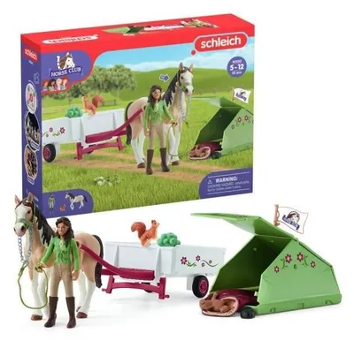 Immagine prodotto di Sarah's Camping Adventures. Schleich box set with 23 elements included including 1 Schleich horse and 1 character. figurine box set