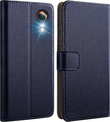 Image de Étui MagFlip en cuir - Bleu - Étui de protection à rabat pour smartphone