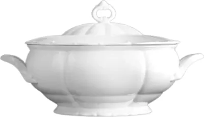 Produktbild von Suppenschüssel 2,50 l, weißes Porzellan, Verona, G. Benedikt