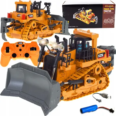 Obrázek produktu pro Buldozer Na Dálkové Ovládání Traktoru Na Dálkové Ovládání Kovových Dílů Vedl