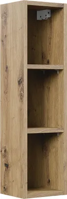 Produktbild von Badezimmer Hängeregal mit 20 cm Breite in Eiche, 3 offene Fächer - BIBIONE-56