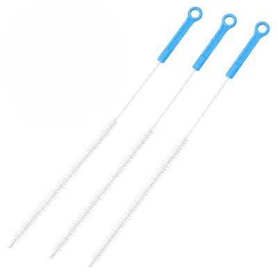 Flexible Abflussbürsten-Set, 3 Stück, 72 cm, weiß