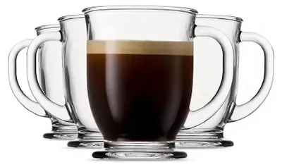 Image de Verres, tasses sur pied à café, thé, desserts LUXITO 450 ml (lot de 6)