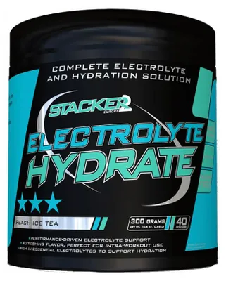 Produktbild von Stacker2 Electrolyte Hydrate (300g) Peach Iced Tea - Intra- & Post-Workout - Intra-Workout