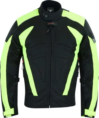 Produktbild von BULLDT Motorradjacke kurze Jacke Schwarz Grün Orange GW322J, Farbe:Grün, Größe:52/L