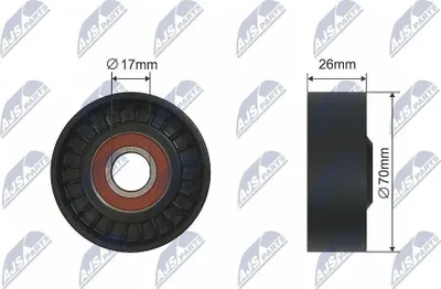 Produktbild von NTY RNK-BM-010 Spannrolle Keilrippenriemen für BMW 5 Limousine (E39) 5 Touring (E39) 7 (E38) 8 (E31)
