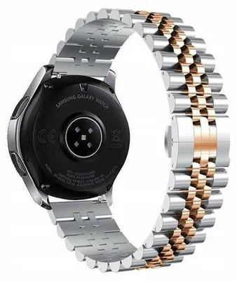 Produktbild von By Qubix Edelstahlarmband - Silber / Roségold - passend für Garmin Vivoactive 6 / Vivoactive 5 / Vivoactive 3