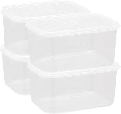 Produktbild von Famanu Lebensmittelaufbewahrungsbehälter 7L x 4 - mit Deckel, BPA-frei