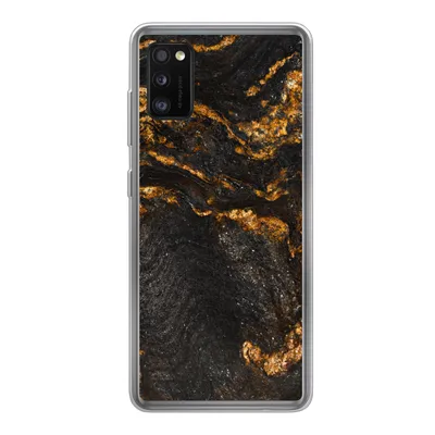 Produktbild von MuchoWow® Handyhülle Schutzhülle Hülle für Samsung Galaxy A41 Marmor - Limette - Schwarz - Gold - Marmoroptik - Luxus Silikon Softcase Handy Hülle - Mobiltelefon