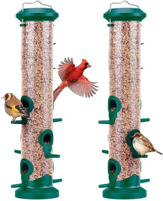 Immagine prodotto di Casetta per uccelli da 38 cm con 6 posatoi, verde, per giardino/terrazza/balcone