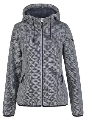 Produktbild von Icepeak Adrian Strickfleecejacke Damen mit Kapuze, Farbe:Dunkelblau, Größe:S