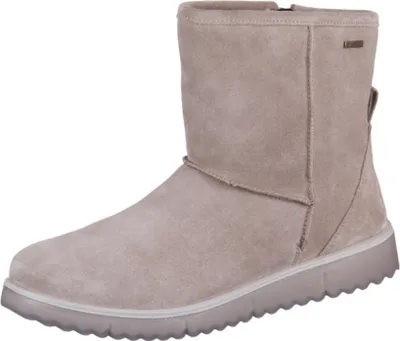 A single beige boot is shown against a white background.