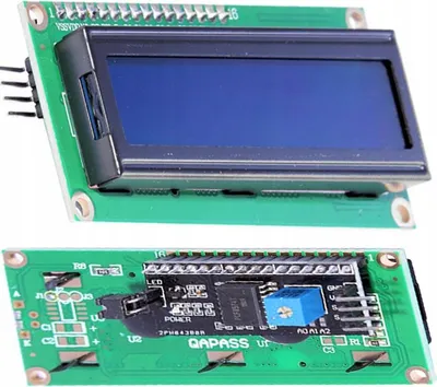 Obrázek produktu pro LCD displej 2x16 HD44780 modrý I2C převodník pájený v displeji