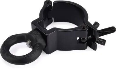 Produktbild von Riggatec Halbschelle - Halfcoupler schwarz mit Öse bis 100 kg (48-51mm)