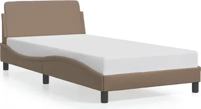 Produktbild von vidaXL Bettgestell "Dover" Cappuccino-Braun 100x200 cm Kunstleder