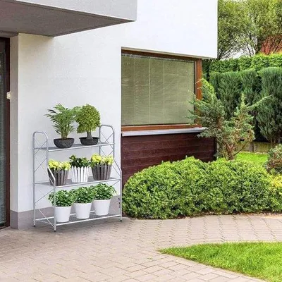 Image de Étagère à plantes pour balcon, 28 x 68 x 78 cm, polyvalente