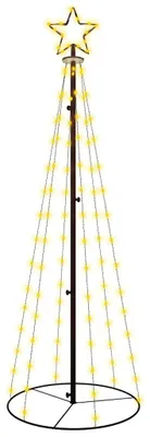 Produktbild von vidaXL LED-Weihnachtsbaum Kegelform Warmweiß 108 LEDs 70x180 cm