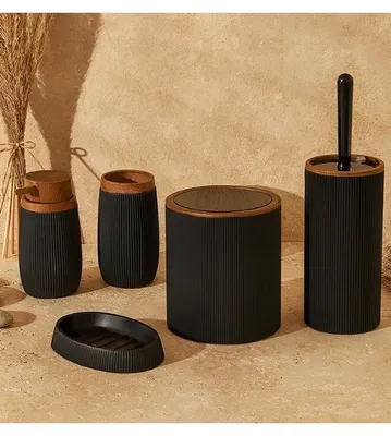 Immagine prodotto di Set accessori bagno nero 5pz London