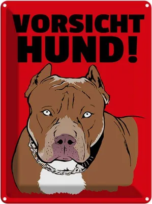 Produktbild von vianmo Blechschild 40x30 cm Vorsicht Hund