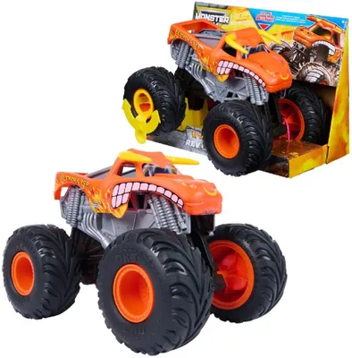 Image de Monster Jam MNJ VHC Rev n Roar El Toro Loco GML, Monster Truck, 3 ans/ans, Plastique, Noir, Orange