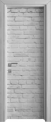 Produktbild von Tür Selbstklebende 70x210 cm Türfolie Türtapete Klebefolie - weißer Backstein Ziegel
