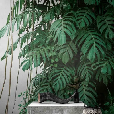 Zdjęcie produktu dla A.S. Creation Livingwalls Tapeta The Wall 382411 Jedna rolka Jeden motyw 3,71 x 2,80 m Palmy Zielony