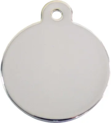 Produktbild von Adressanhänger mit Gravur - rund groß - silber