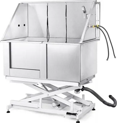 Image de Baignoire pour chiens Bolt Edge – Acier inoxydable – 127 cm – Max. 150 kg – Table de toilettage pour chiens