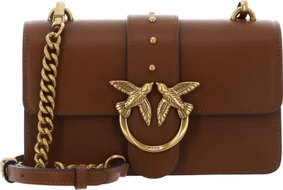 Produktbild von PINKO Umhängetasche Schultertasche Love One Mini ST. CL. Marrone - Leone - Antique Gold hellbraun