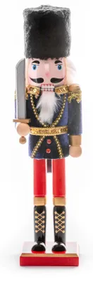 Obrázek produktu pro Figurka MagicHome Vánoce Woodeco, 38 cm, Louskáček s beranicí, dřevo