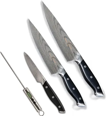 Produktbild von Trusted Butcher - Messerset - Profi-Koch-Küchen-Messer inkl. Braten-Thermometer