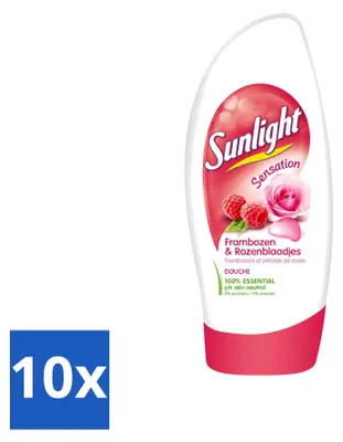 Productafbeelding van 10 x Sunlight douchegel - pH-neutraal - rozen en frambozen - 250 ml - voordelige verpakking - 10 stuks