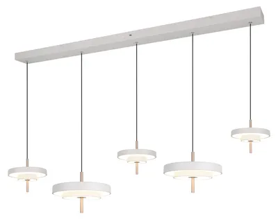 Obrázok produktu pre Závesné svetlo LED, CCT, stmievateľné, výškovo nastaviteľné, sivé, D 140 cm