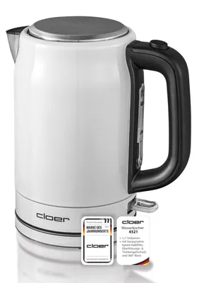 Productafbeelding van Cloer 4521, 1,7 liter, 2200 watt, Wit, Roestvrij staal, Waterniveau-indicator, Oververwarmingsbeveiliging