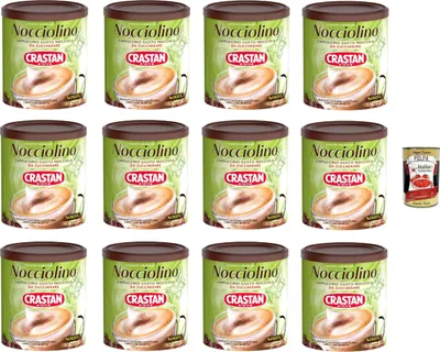 Produktbild von Crastan Nocciolino, Cappuccino Solubile Gusto Nocciola, Cappuccino löslicher Haselnussgeschmack 12x 150g + Italian Gourmet polpa 400g