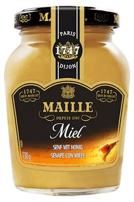 Obrázek produktu pro Hořčice Maille Dijon s medem jemně pikantní krémová klasická 200 ml