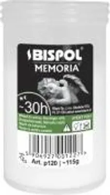 Zdjęcie produktu dla Wkład do zniczy parafinowy BISPOL P120 30H 1szt.