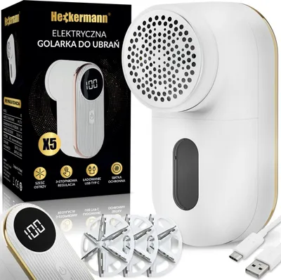 Zdjęcie produktu dla Elektryczna golarka do ubrań Heckermann X5 Biała