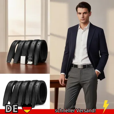 Produktbild von Keine Schnalle Echtes LEDer Gürtelband für Automatische Dornschließe 2 4 Cm