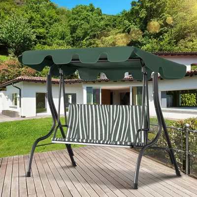 Produktbild von Jopassy Sonnendach ersatzdach Winddicht Hollywoodschaukel Gartenschaukel 210x145cm Grün