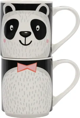 Obrázek produktu pro Dárková sada: 2 porcelánové hrnky pro děti, 2 x 265 ml