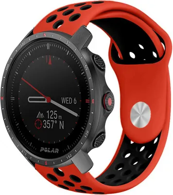 Produktbild von Strap-it Polar Grit X Pro Sportarmband (Rot/Schwarz)