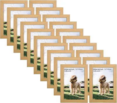 Obrázok produktu pre sada 20 rámov na obrazy 10x15cm z MDF dreva, akrylové sklo, portrétny rám