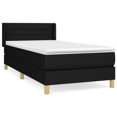 Produktbild von vidaXL Boxspringbett mit Matratze Schwarz 100x200 cm Stoff